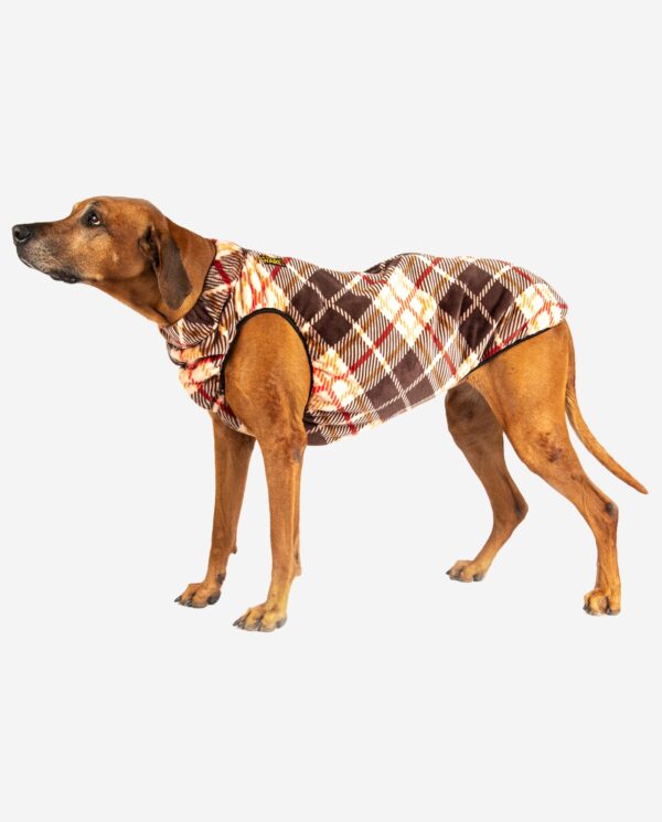 Hundemantel Bodywarmer Polarfleece Design Karo RR DOG`s WARE Hundebekleidung