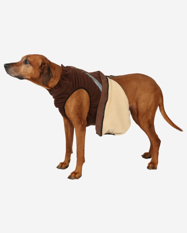 Hundewendemantel Polarfleece Braun Und Beige RR DOG`s WARE