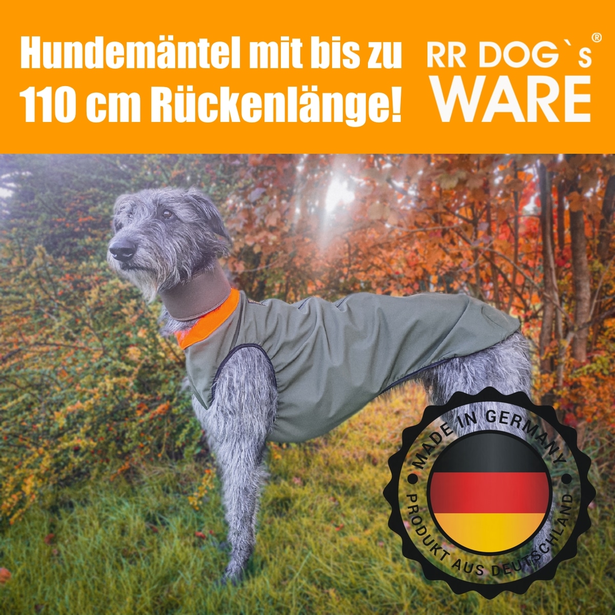 Hundemantel Nach Maß Bis 110 Cm Rückenlänge Bei Rr Dog`s Ware Hundebekleidung Lieferbar