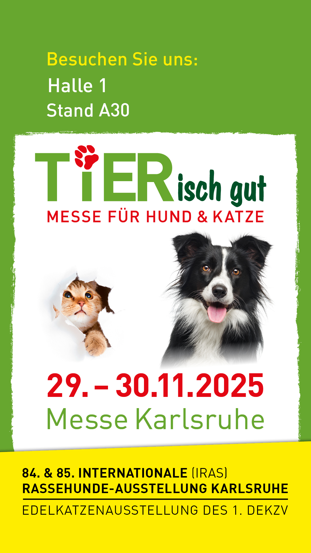 RR DOG`s WARE ist dabei am 29. und 30.11.25 TIERisch gut KarlsruheMessestand A30